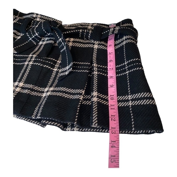 Vintage AE Y2K School Girl plaid ultra mini wool blend skirt Size 12 - Picture 10 of 10
